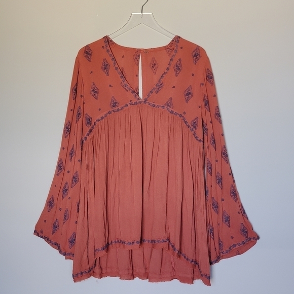 Free People Diamond Embroidered Tunic Top Dress - Picture 3 of 11